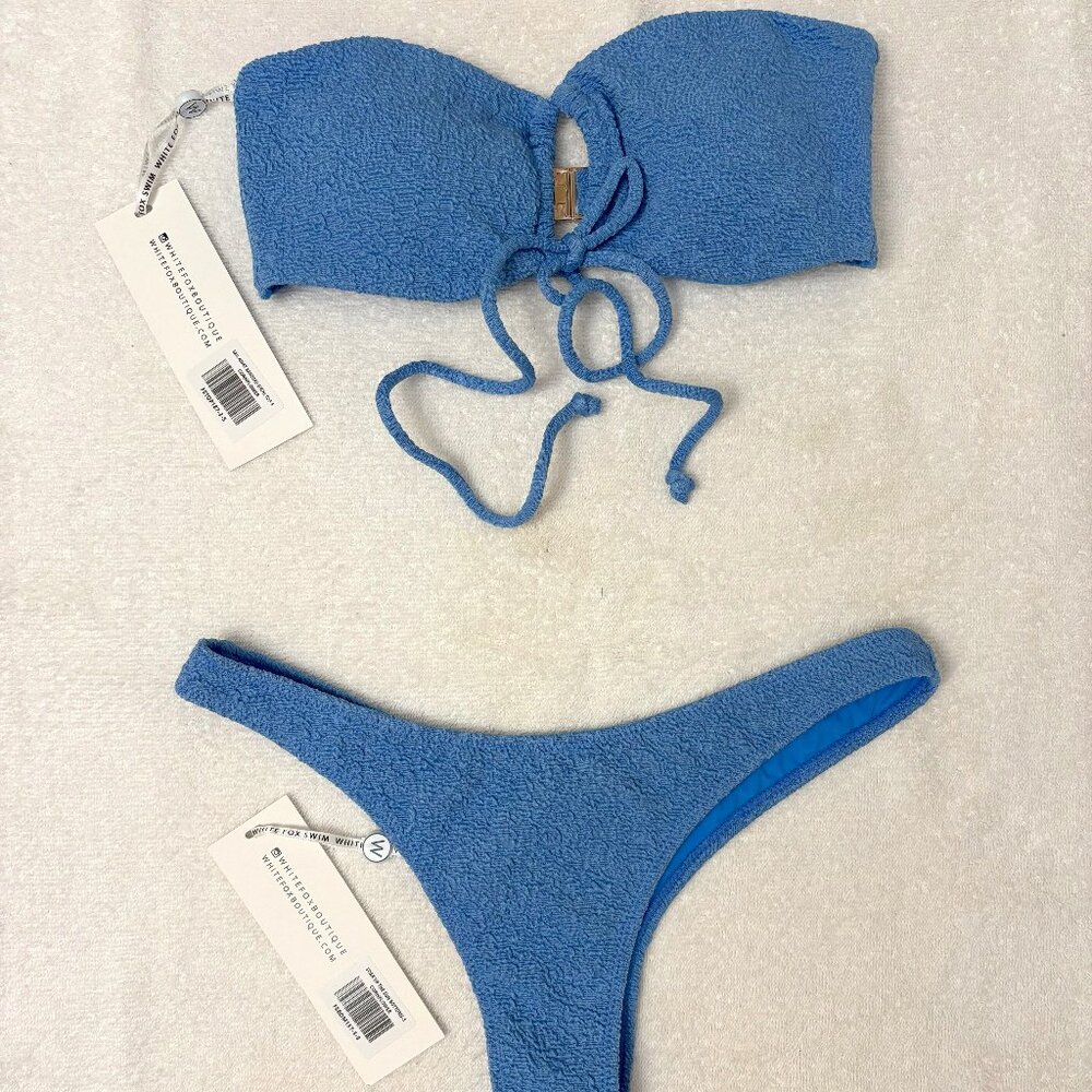 White Fox Light Blue Bikini Size S | NWT | Color Cornflower